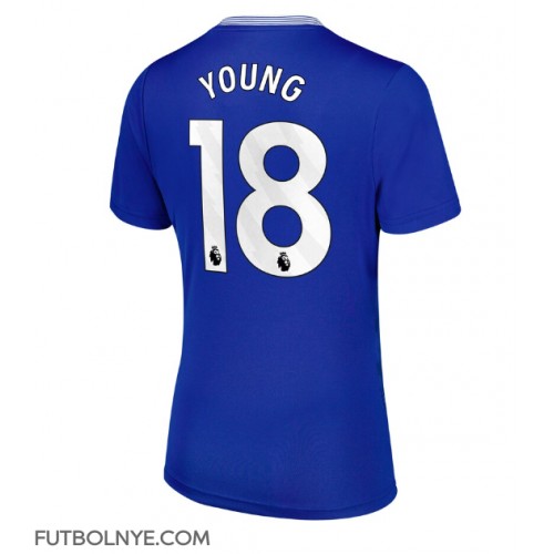 Camiseta Everton Ashley Young #18 Primera Equipación para mujer 2024-25 manga corta